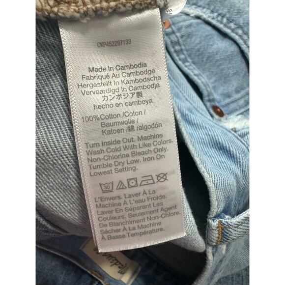 Madewell‎ Relaxed Denim Short Button Fly Cedarcroft Wash Size 26 - Picture 8 of 9